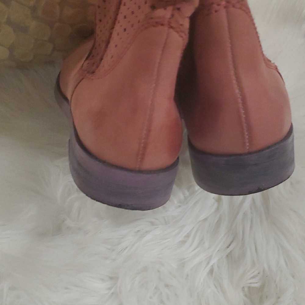 Mojo Moxy Perforated Ankle Boots in  Barbiecore Pink - Picture 5 of 12